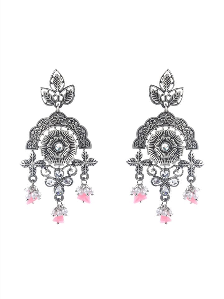 Antique Earrings in Oxidised Silver finish - CNB9673
