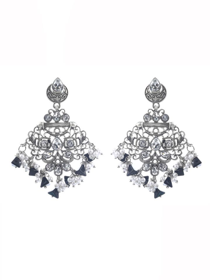 Antique Earrings in Oxidised Silver finish - CNB9675