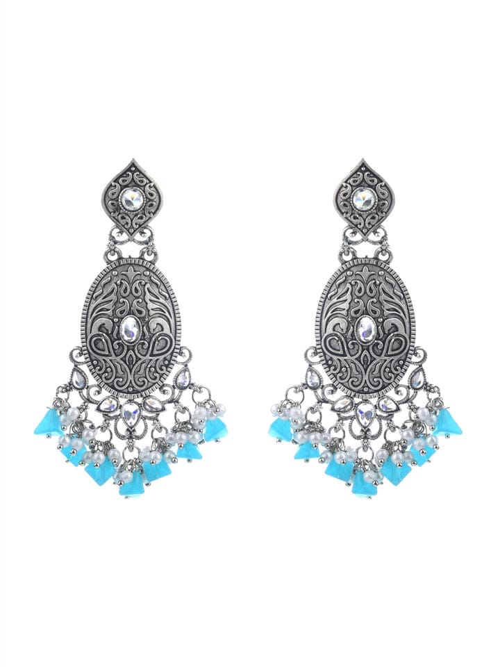 Antique Earrings in Oxidised Silver finish - CNB9696