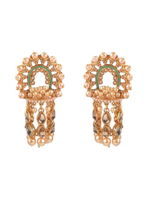 Antique Long Earrings in Gold finish - CNB16200