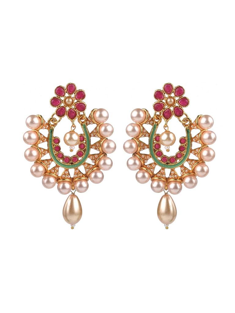 Antique Chandbali Earrings in Gold finish - CNB16205