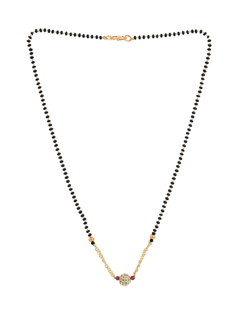 AD / CZ Single Line Mangalsutra in Gold finish - CNB10322