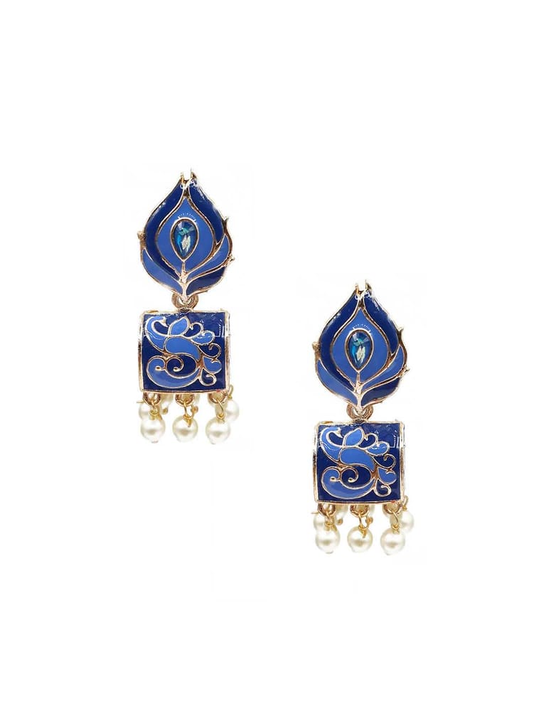 Meenakari Jhumka Earrings in Assorted color - CNB9868