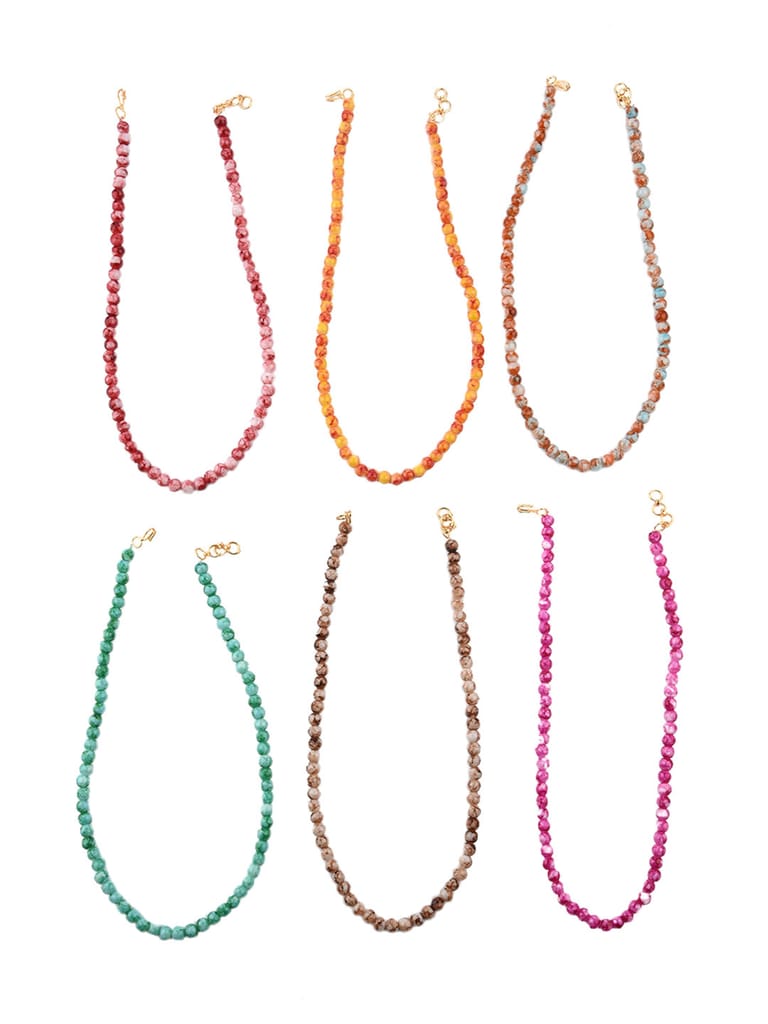 Traditional Mala in Multicolor color and Gold finish - CNB9578