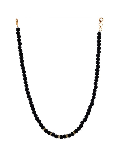 Traditional Mala in Black color and Gold finish - CNB9585