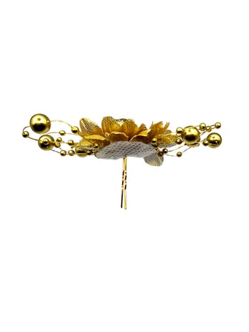 Floral / Flower U Pin in Gold finish - CNB10150