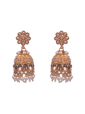 Antique Jhumka Earrings in Gold finish - CNB16222