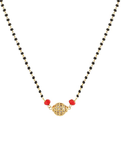 Traditional Single Line Mangalsutra in Gold finish - S19872