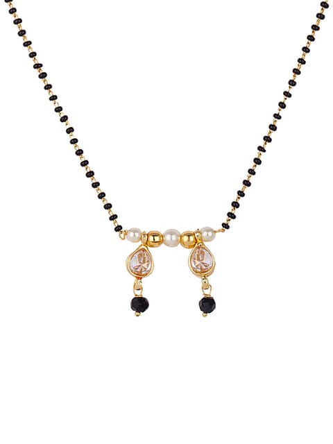Traditional Single Line Mangalsutra in Gold finish - S24610