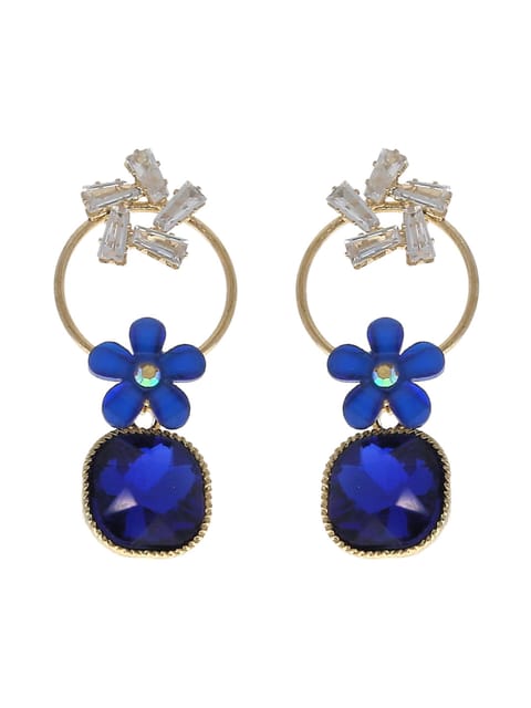 AD / CZ Long Earrings in Assorted color - CNB6331