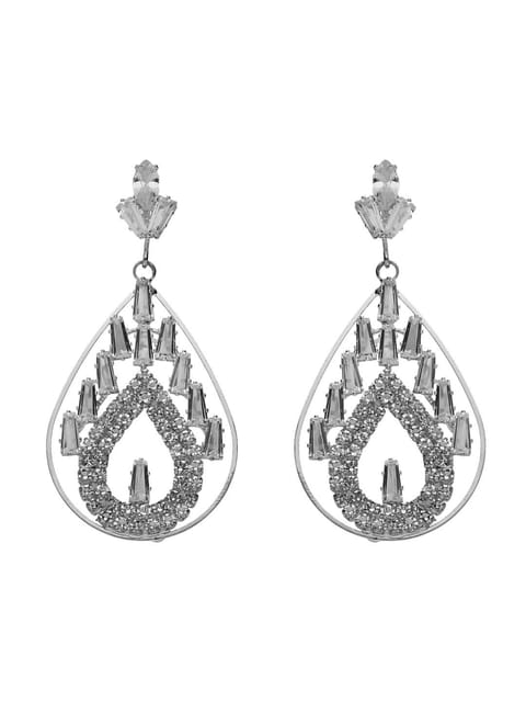 AD / CZ Long Earrings in White color - CNB6125