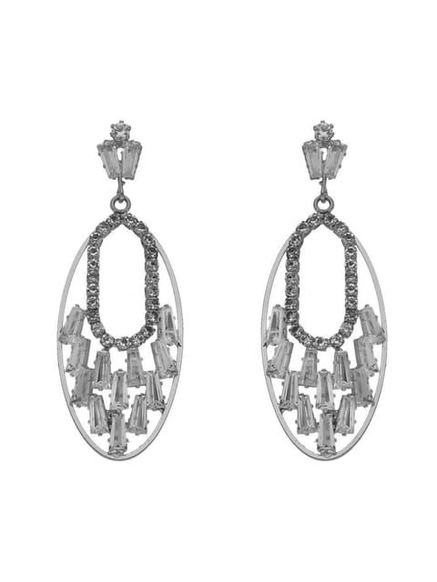 AD / CZ Long Earrings in White color - CNB6129