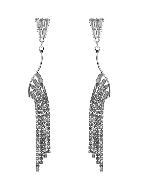 AD / CZ Long Earrings in White color - CNB6131
