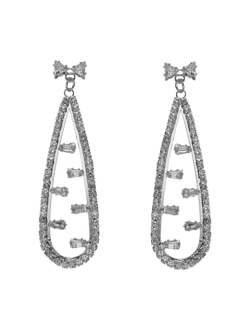 AD / CZ Long Earrings in White color - CNB6133
