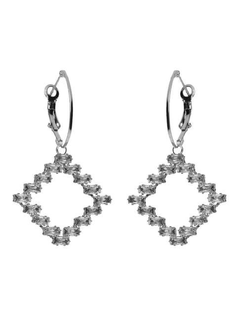 AD / CZ Long Earrings in White color - CNB6135