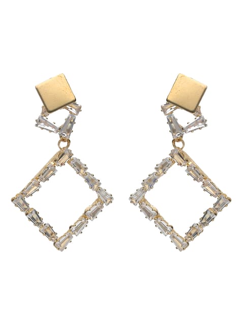 AD / CZ Long Earrings in White color - CNB6144