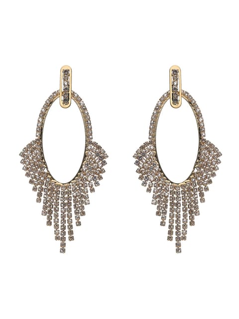 AD / CZ Long Earrings in White color - CNB6154