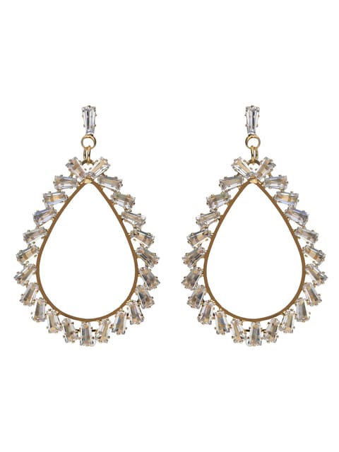 AD / CZ Long Earrings in White color - CNB6160
