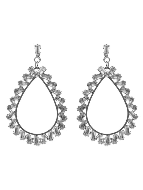 AD / CZ Long Earrings in White color - CNB6161