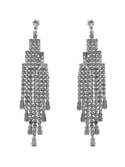 AD / CZ Long Earrings in White color - CNB6163