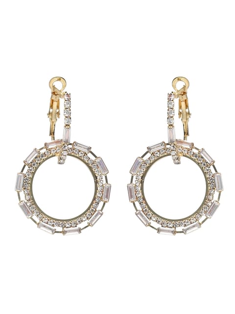 AD / CZ Long Earrings in White color - CNB6164