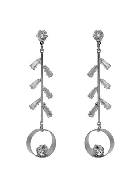 AD / CZ Long Earrings in White color - CNB6349