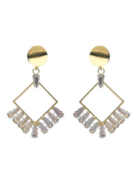 AD / CZ Long Earrings in White color - CNB6351