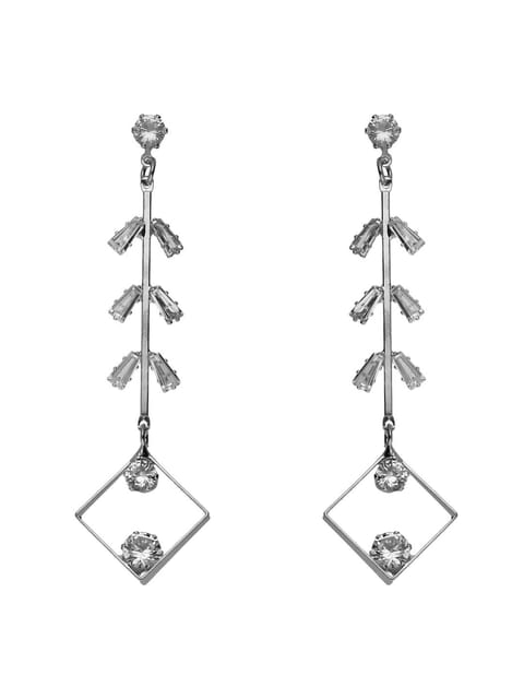 AD / CZ Long Earrings in White color - CNB6356