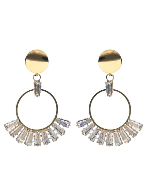 AD / CZ Long Earrings in White color - CNB6358