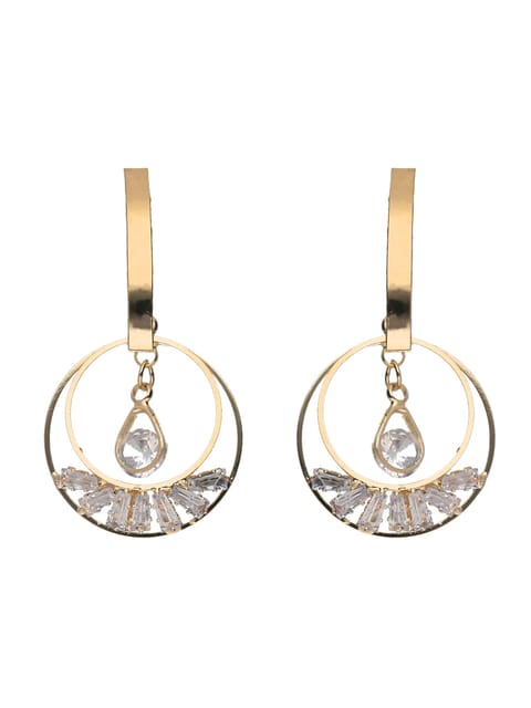 AD / CZ Long Earrings in White color - CNB6362