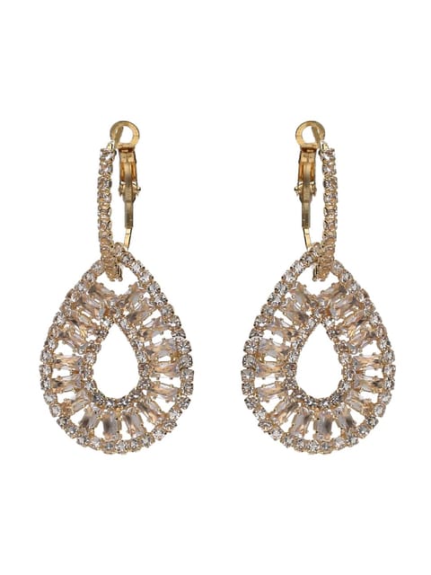 AD / CZ Long Earrings in White color - CNB6180