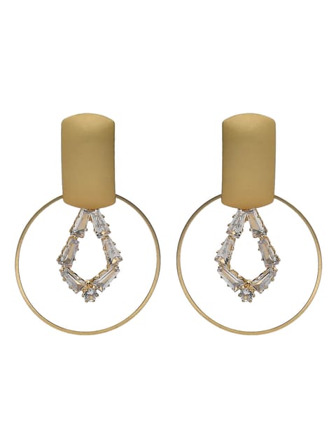 AD / CZ Long Earrings in White color - CNB6371