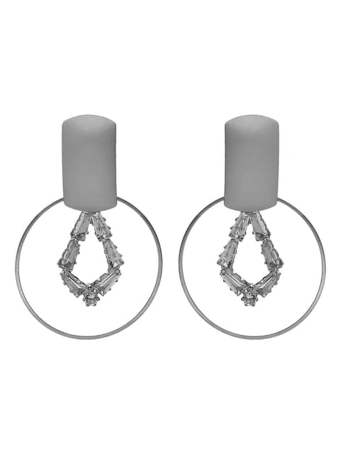 AD / CZ Long Earrings in White color - CNB6372