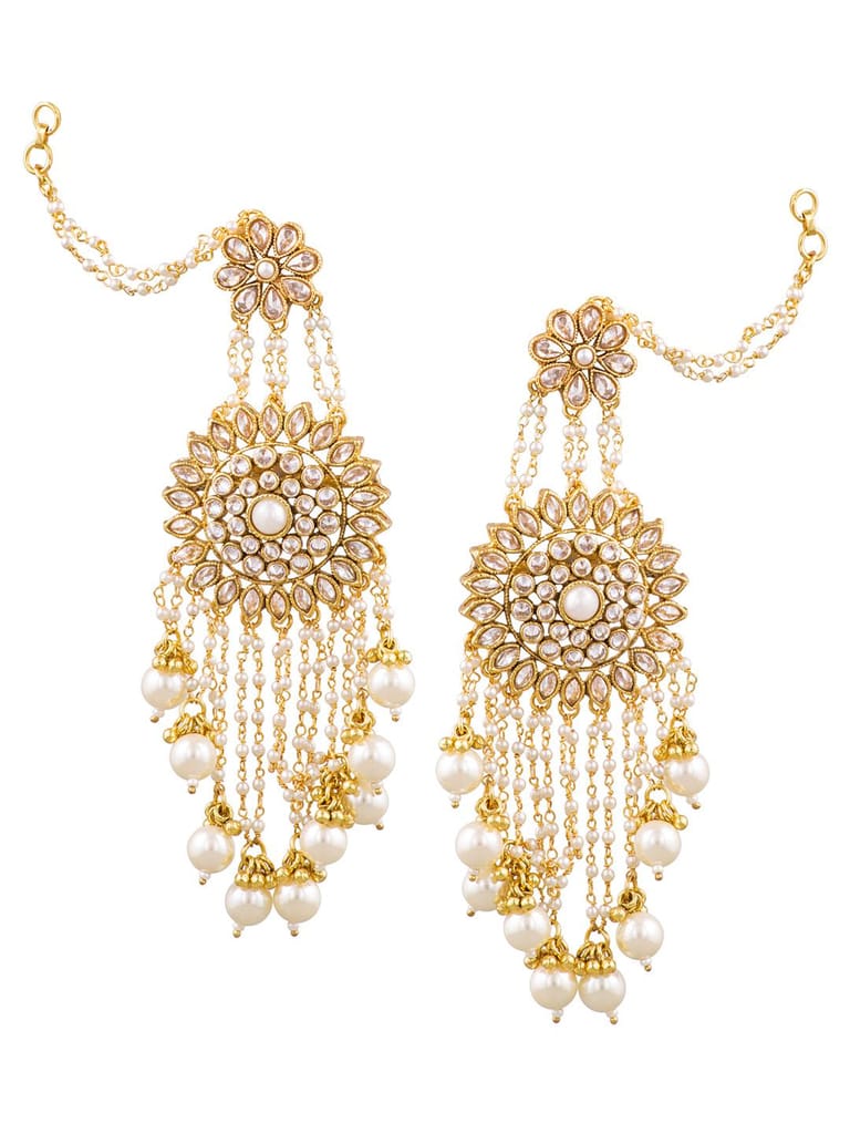 Traditional Long Earrings in Gold finish - MT288