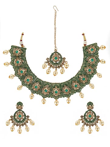 Antique Necklace Set in Gold finish - CNB6448