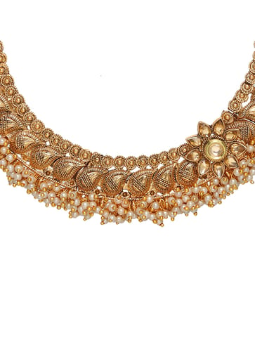 Antique Necklace Set in Gold finish - CNB6608