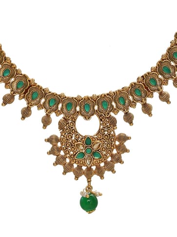 Antique Necklace Set in Gold finish - CNB6636