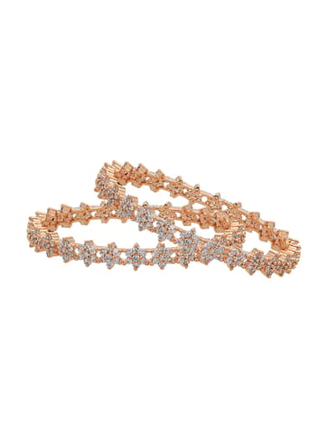 AD / CZ Bangles in Rose Gold finish - CNB5055