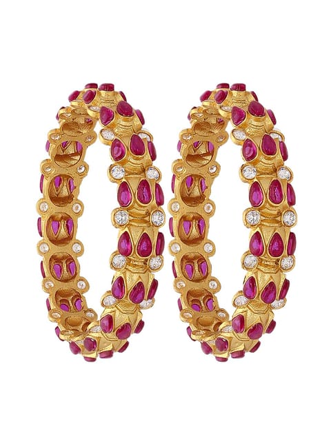 Antique Bangles in Gold finish - CNB4249