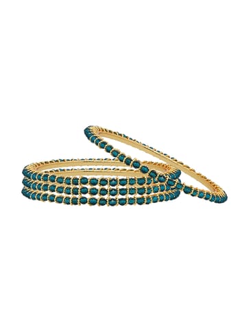 Crystal Bangles Set in Gold Finish - CNB3136