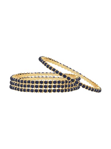 Crystal Bangles Set in Gold Finish - CNB3154