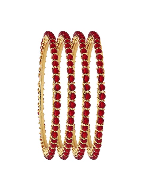 Crystal Bangles Set in Gold Finish - CNB3160