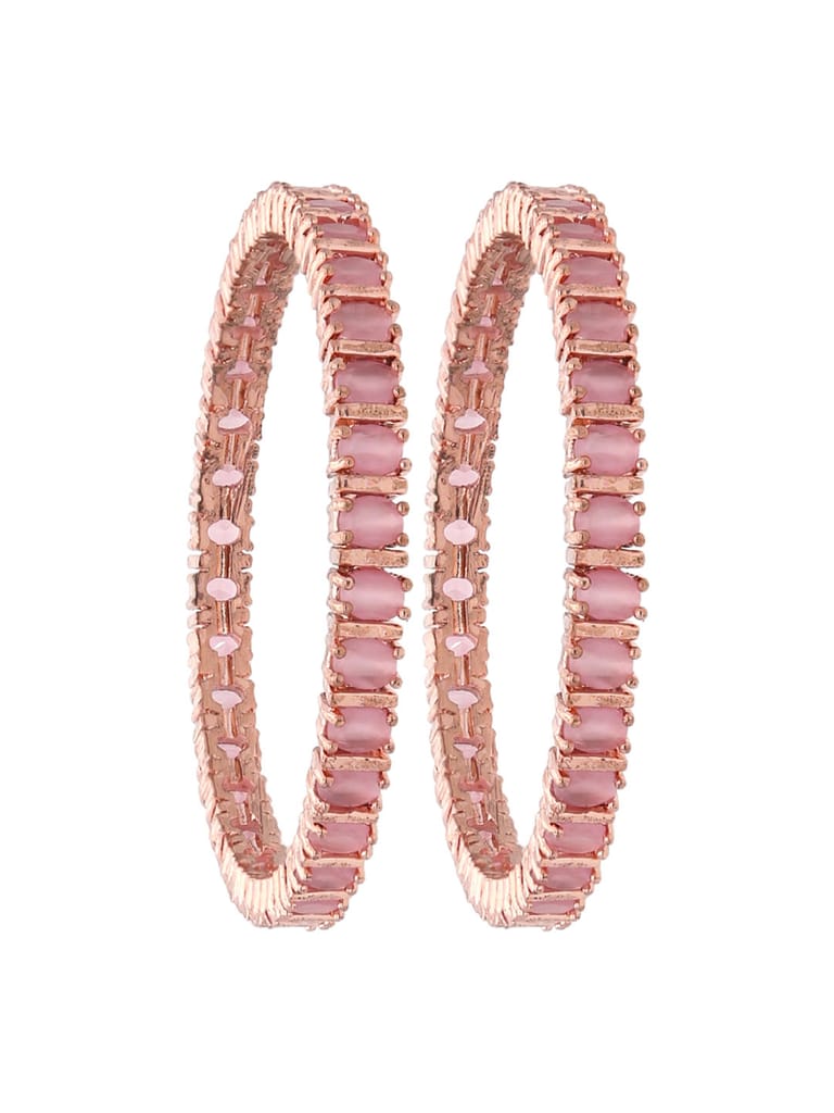 AD / CZ Bangles in Rose Gold finish - CNB4496