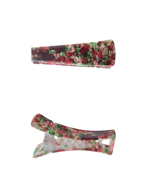 Printed Butterfly Clip in Assorted color - DJN58