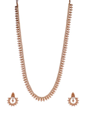 Traditional gold long necklace set - CNB826