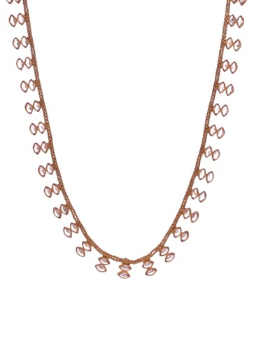 Antique Gold Long Necklace Set - CNB904