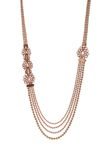 Antique Gold Long Necklace Set - CNB923