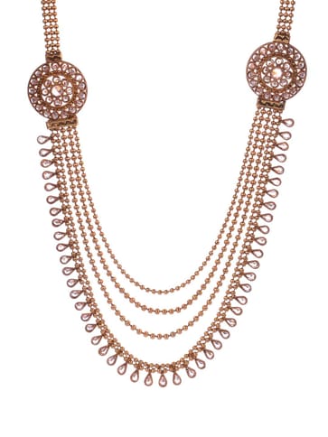 Traditional gold long necklace set - CNB1134