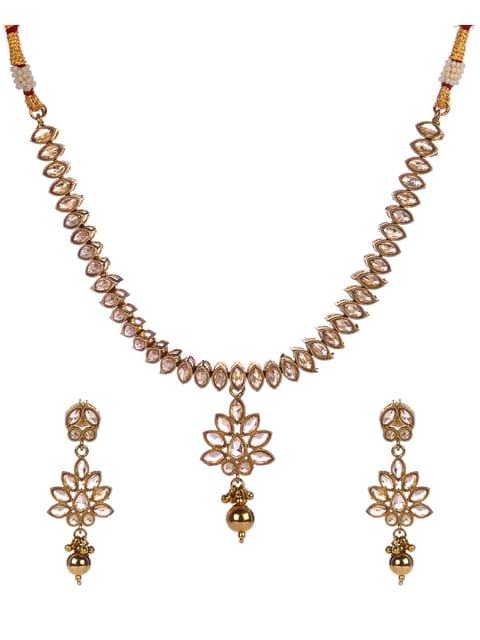 Antique Necklace Set in Gold finish - CNB802