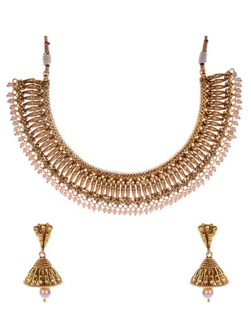 Antique Gold Necklace Set - CNB870